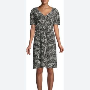 Eileen Fisher lightweight silk drawstring dress